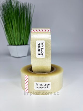 Клейка стрічка (скотч) прозора, 45мм*200м
